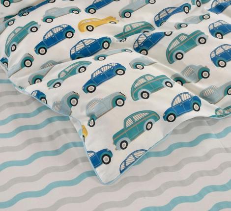 Постельное белье детское "Sofi de Marko" Машинки ретро Сатин, 1,5 спальный