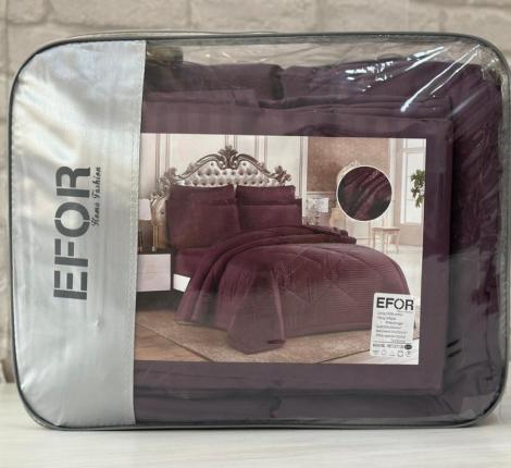 Постельное бельё с одеялом EFOR SATEN MURDUM (фиолетовый), Евро
