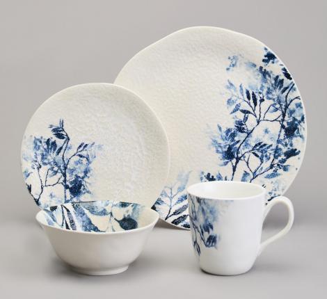 Набор обеденный "FOREST TALE" BLUE на 4 персоны,16 предметов