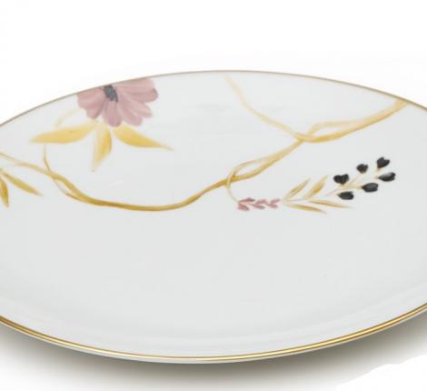 Тарелка для салата или десерта "BOUQUET DE VIE 3" диаметр 21 см, лиможский фарфор