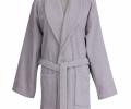 Халат махровый женский c вышивкой Роза Grey (серый), L-XL