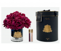 Большой букет роз ароматизированный "COTE NOIRE" (красный) чёрная ваза, 2 спрея по 10 мл