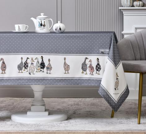 Скатерть с пропиткой "FAMILY FARM" 160х220 см, графит