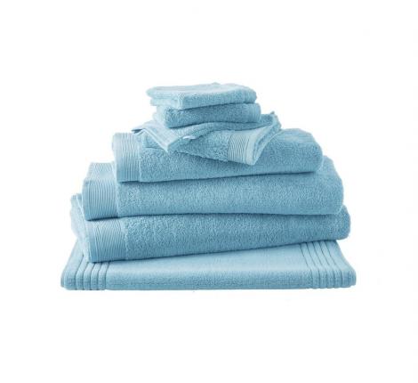 Полотенце махровое "Blanc des Vosges" UNI BLEUET (голубой), 30х30-2шт.