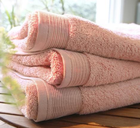 Полотенце махровое "Blanc des Vosges" UNI POUDRE (пудрово-розовый), 40х60