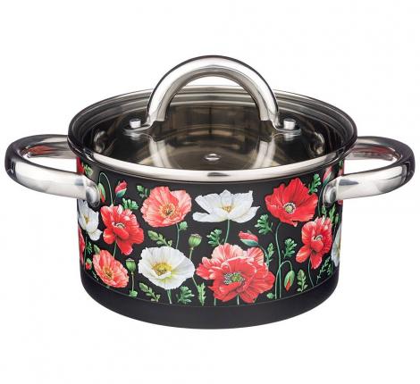 Кастрюля со стеклянной крышкой "МАКИ", 1,5 л