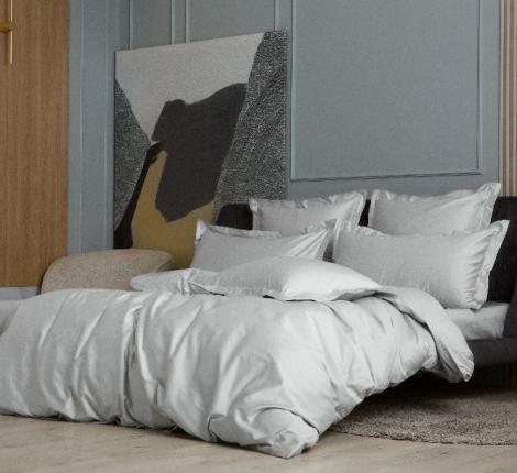 Постельное белье "ASH GREY ALLURE GRASS" 361805070 Мако-Сатин, Евро