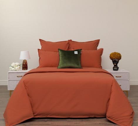 Постельное белье "Sofi de Marko" Саммер (оранжевый) Варёный хлопок, Семейный