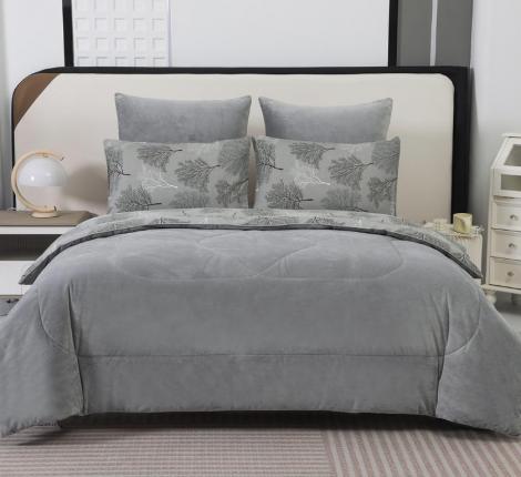 Постельное белье с одеялом "Sofi de Marko" Роберто №17 Велюр/Сатин, 1,5 спальный