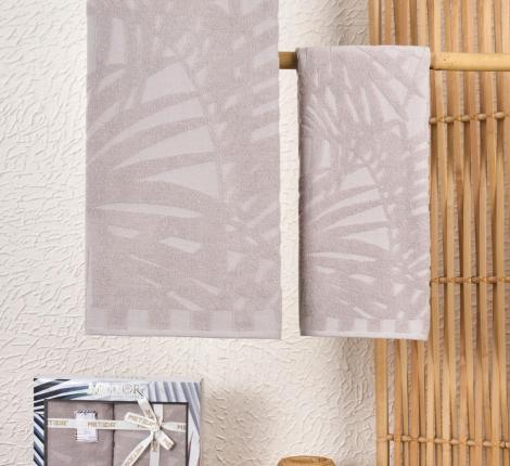 Комплект махровых полотенец "METEOR" (50x90/70х140) 2 шт. PATAYA, серо-коричневый