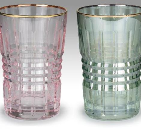 Набор высоких стаканов 6 штук "TAURUS" хрустальное стекло, высота 12,5 см