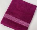 Полотенце махровое Кристаллики 70х135, фуксия