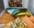Постельное белье &quot;TAC&quot; Premium digital Aurelio Сатин DELUX 1,5 спальный, оранжевый
