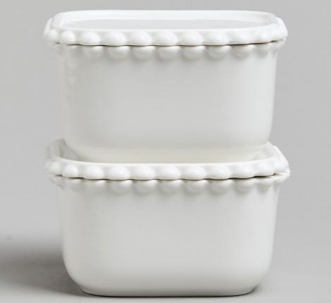 Набор икорниц с крышками 2 шт. "PEARL" КВАДРАТ, 200 мл