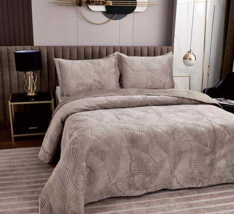 Покрывало "Sofi de Marko" Ноэль (бежевый) Велюр, 240х260