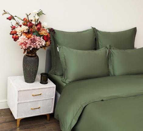 Постельное белье "Sofi de Marko" Моно (малахит) Сатин ДеЛюкс, Евро макс