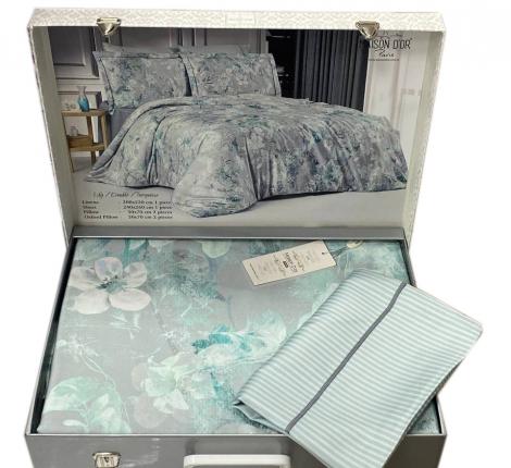 Постельное бельё "Maison D'or" LILY (бирюза) Тенсел, Евро