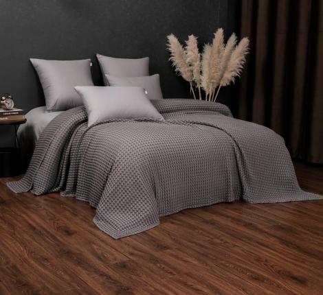 Постельное бельё с покрывалом "Kazanov.A." Soho (графит) Сатин, Евро