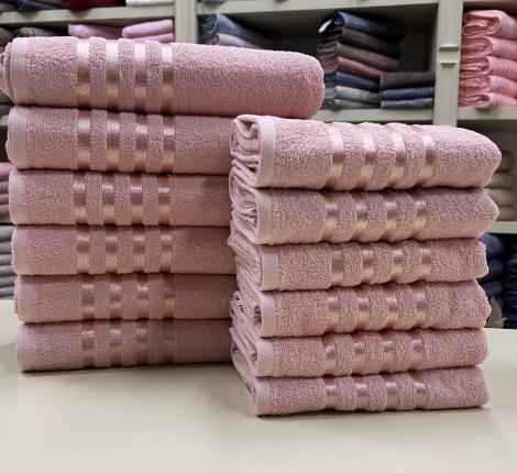 Полотенце махровое AMBIELLA "LINES" 50x85, персиковый