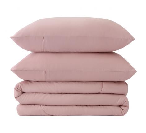 Постельное белье с одеялом "Sofi de Marko" Эльмира (чайная роза) Сатин, 1,5 спальный