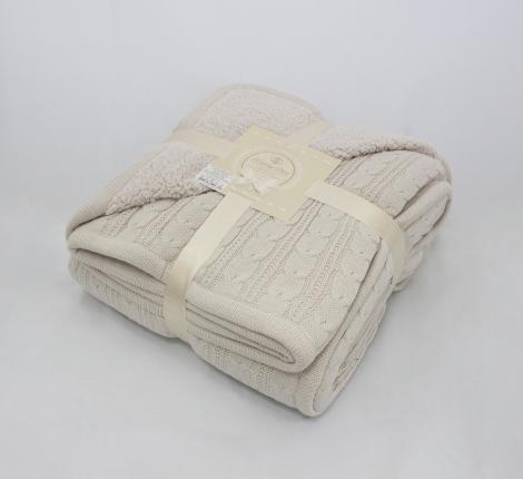 Плед "Sofi De Marko" Вязка (бежевый), 220х240