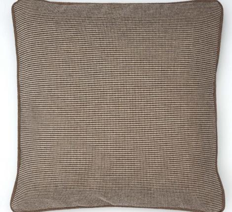 Подушка декоративная "CUBE" 45х45, клетка (кант коричневый)