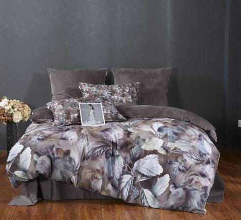 Постельное белье с одеялом "Kazanov.A." Вайнона (капучино) Велюр/Egypt Cotton, Семейный