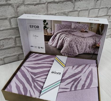 Постельное белье EFOR RANFORCE "ZEBRA LILA", Евро