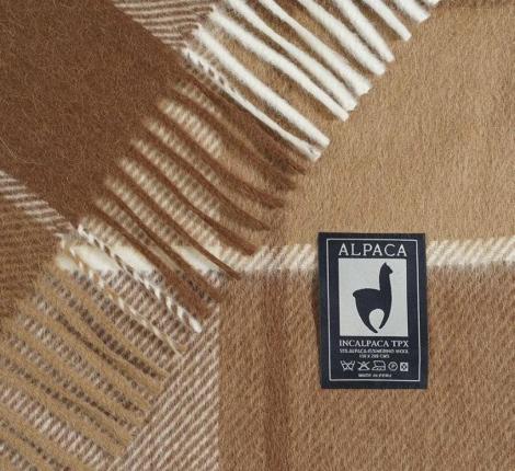 Плед INCALPACA (55% шерсть альпака, 45% шерсть мериноса) PP-22, 150x200