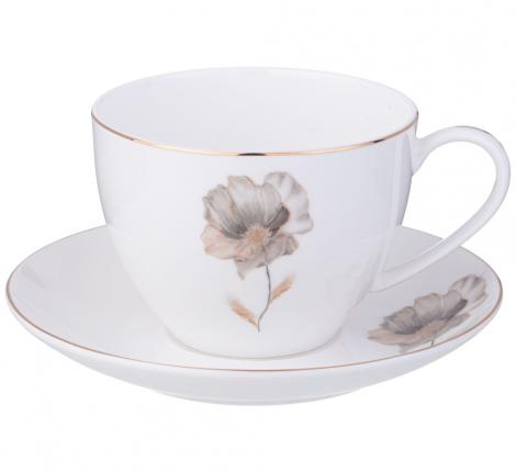 Чайный набор "INSPIRATION" ЗОЛОТОЙ ЦВЕТОК на 6 персон, 12 предметов (260 мл)