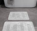 Набор ковриков для ванной &quot;KARNA&quot; LENA  50x70+60x100 см 1/2, Светло-Серый