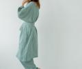 Халат Luxberry "Муслин и комфорт" пыльно-бирюзовый, S