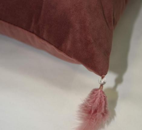 Наволочка декоративная "Sofi de Marko" Жасмин (пепел роза) Велюр, 45х45 