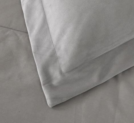 Постельное белье с одеялом "Sofi de Marko" Энрике (светло-серый) Велюр, 1,5 спальный