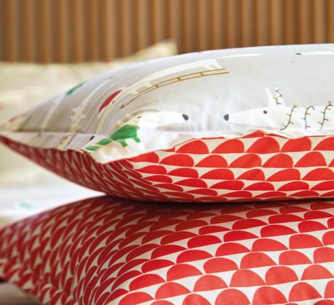 Постельное бельё "Blanc des Vosges" WINTER FOX перкаль, 1,5 спальный