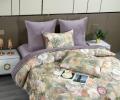 Постельное белье с одеялом "Kazanov.A." Муаре (пыльная орхидея) Велюр/Egypt Cotton, Евро