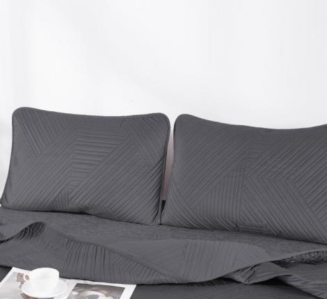 Покрывало из бархата "KARTEKS" 04, 240х260 (50х70-2 шт), антрацит