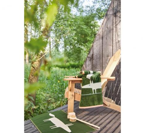 Полотенце "Blanc des Vosges" MR FOX MOUSSE велюр/жаккард, 50х90 (зелёный)