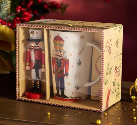 Набор подарочный "ЩЕЛКУНЧИК" 580-098, (кружка 385 мл с ёлочной игрушкой)