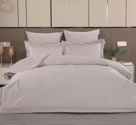 Постельное белье с одеялом "Kazanov.A." Lindor Fluffy (платина бежевый) Велюр/Egypt Cotton, Евро