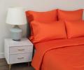 Постельное белье с одеялом "Sofi de Marko" Premium Mako (оранжевый) Сатин ДеЛюкс, Евро