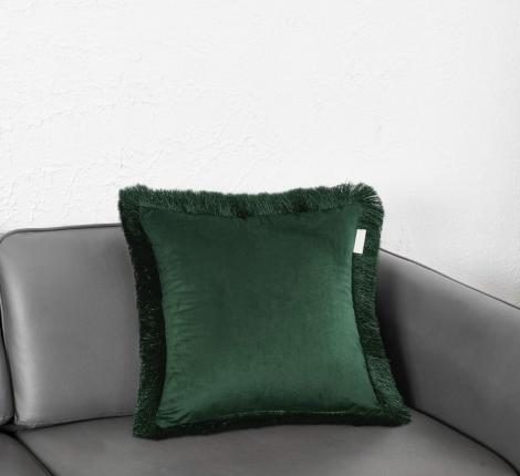 Наволочка декоративная "Sofi de Marko" Фаина (зеленая) Велюр, 45х45 (1шт.)