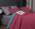 Постельное белье с одеялом "Kazanov.A." Эмир (бирюза малина графит) Муслин, Евро