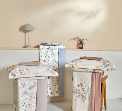 Постельное белье с одеялом "Asabella" 2147-2OSP Мако-Сатин, Семейный