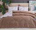Постельное белье с одеялом "Kazanov.A." Даламан (платина капучино) Велюр/Egypt Cotton, Евро