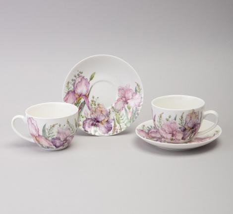 Чайный набор "IRISES" 425-149 на 2 персоны, 4 предмета (275 мл)
