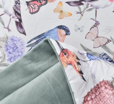 Постельное белье с одеялом "Sofi de Marko" Ренато №26 Велюр/Сатин, 1,5 спальный