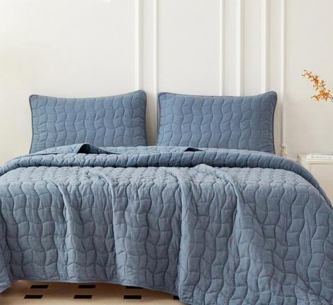 Покрывало "Sofi de Marko" Минелла (серо-голубой) Жатый сатин, 230х250