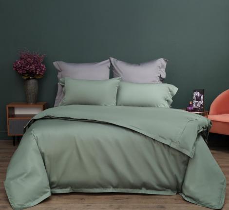 Постельное бельё "Sofi de Marko" Беллини (темно-зелёный) Сатин ДеЛюкс, Евро
