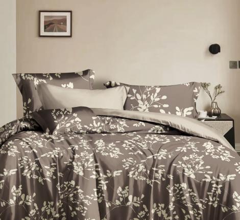 Постельное белье "Kazanov.A." Теффи (капучино платина) Сатин, Евро